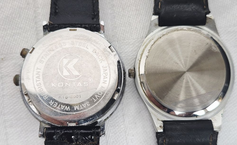 Lot 4 ceasuri de damă, Kontas, Charles Delon, Geneva cu quartz, din oțel inoxidabil si curea din piele.