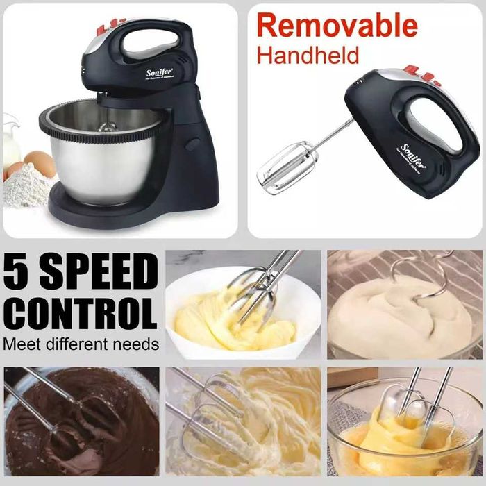 Миксер Sonifer SF-7014, с вращающейся чашей  3литра/5 скоростей mi14