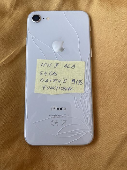 Iph.8. Alb Baterie 92% .iph 8 alb 64gb.baterie 92%