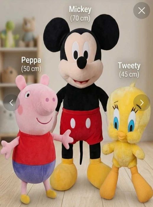 Plușuri mari (Mickey, Peppa, Tweety)