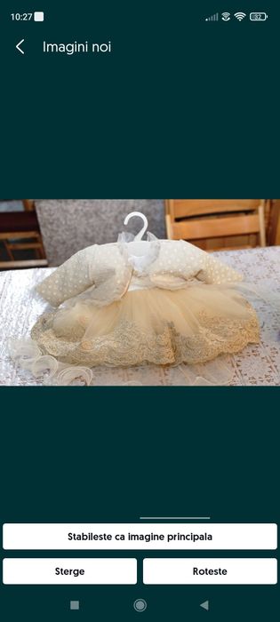 Rochie botez/aniversare 0-3 luni