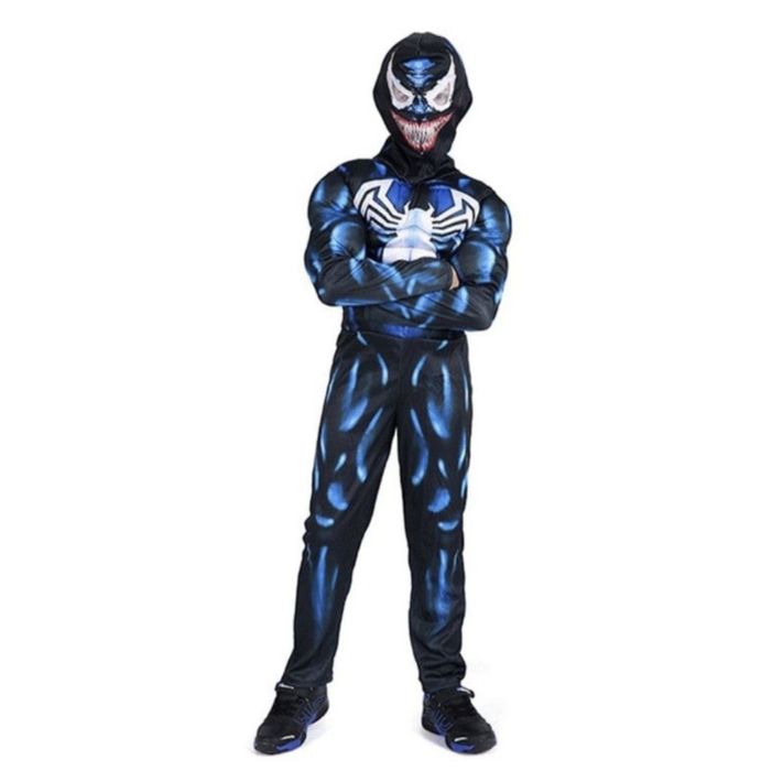 Детски Костюм на Веньм Venum Черен Спайдърмен с маска и мускули