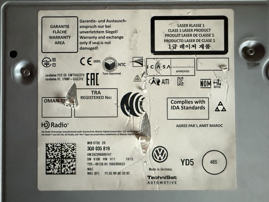 Radio cd/usb/ original VW Passat B8