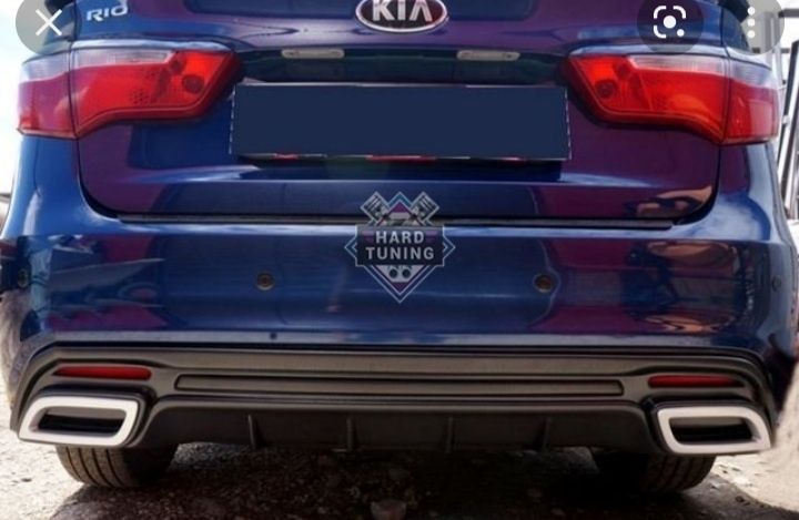 Диффузор,юбка киа рио 2013