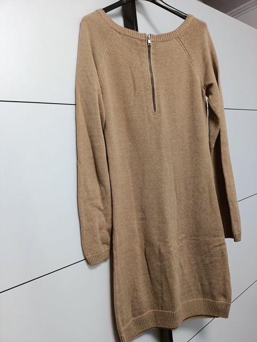 Rochie tricot dama bej