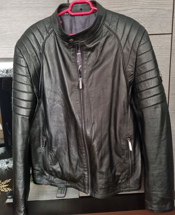 Philip Plein ,geaca nouă piele miel !Mărime 2xl si 3xl !!