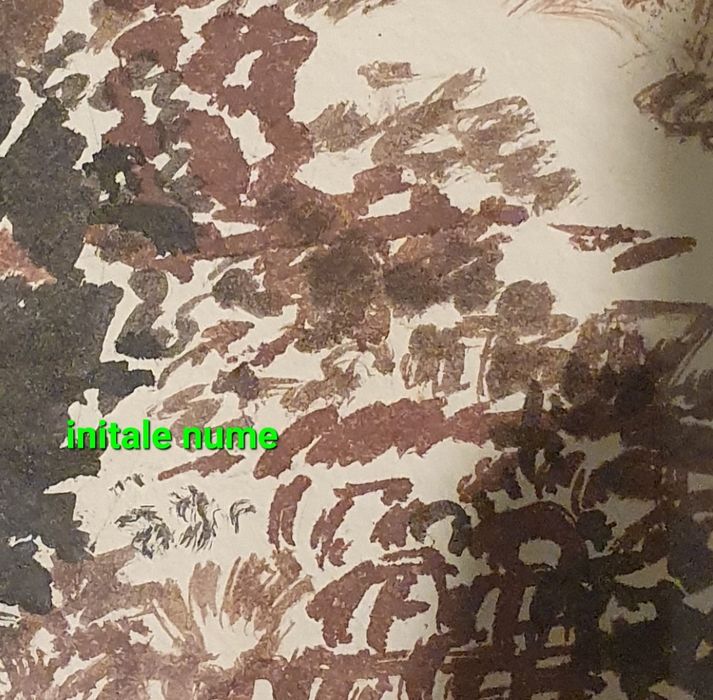 Tablou : pictura pe coala semnat JJF