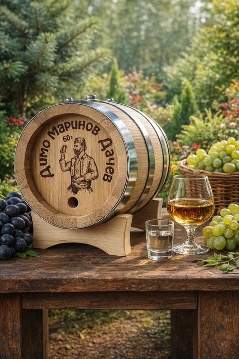 Бурета , бъчви гравирани нови от дъб.