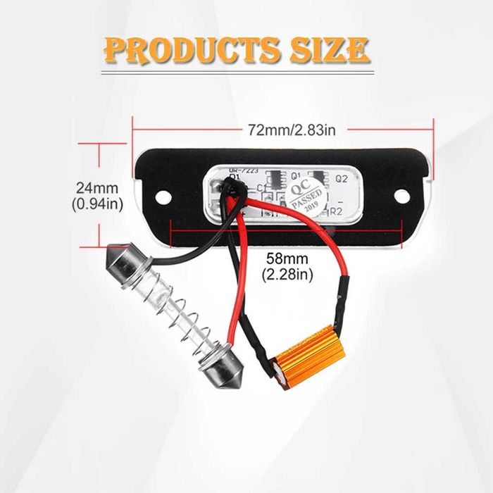 LED плафони заден регистрационен номер Mercedes ML GL R w164 w251 x164