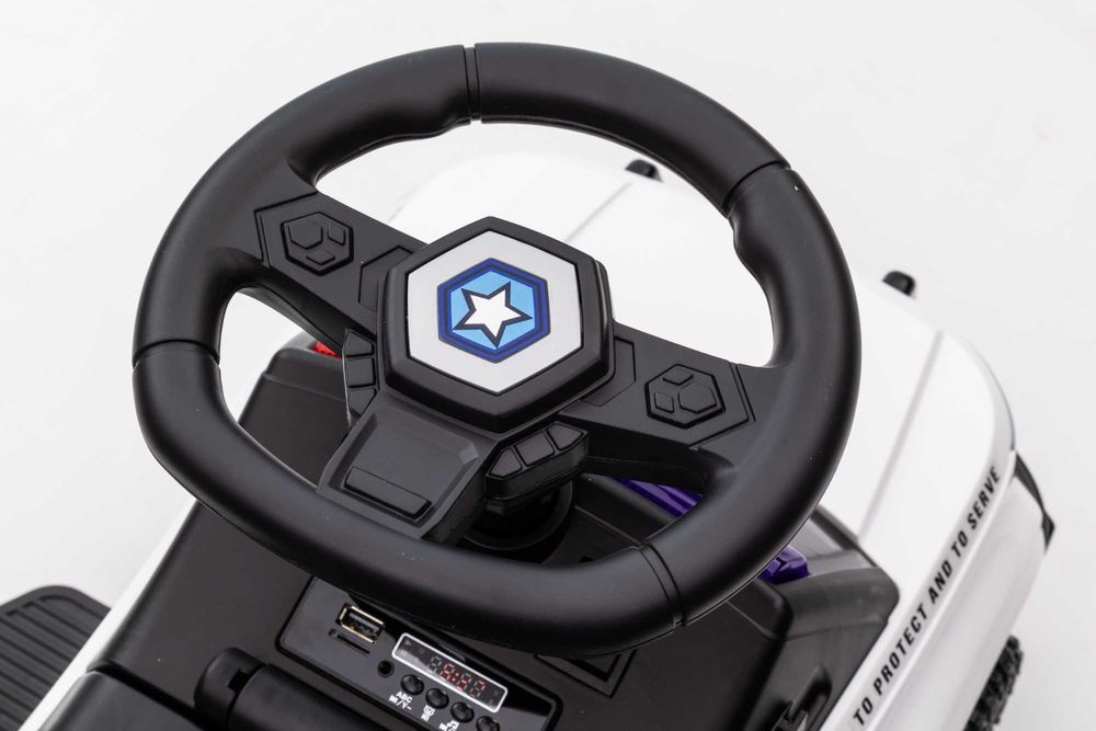 Masinuta de politei 2in1 electrica BJ993D 30W 6V cu BT USB port #White