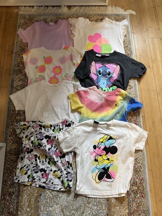 gradinita 8 tricouri zara ralph lauren si 7 perechi pantaloni  104