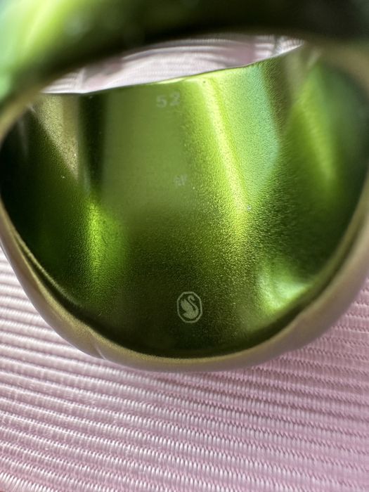 Swarovski dulcis cocktail пръстен в зелено с розов камък