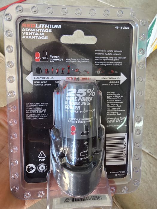 Milwaukee m12 cp2.5 батерия