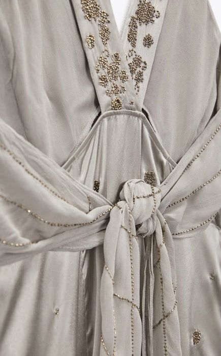 Rochie satinata cu margele Zara limited edition