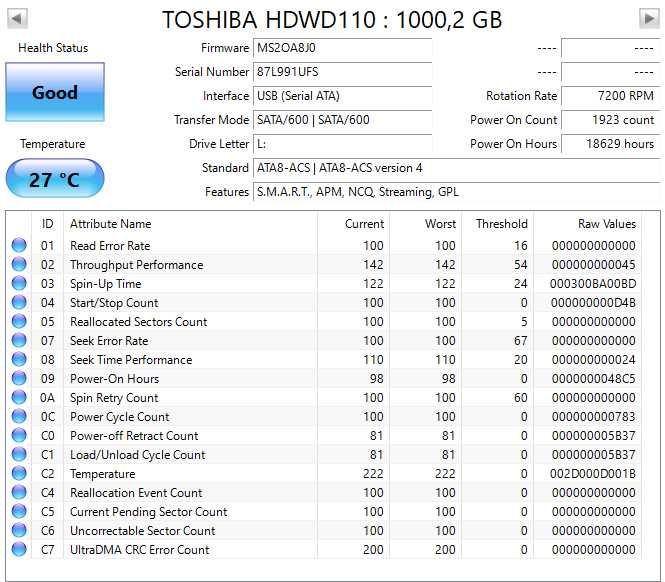 HDD 1TB Toshiba P300 3,5”