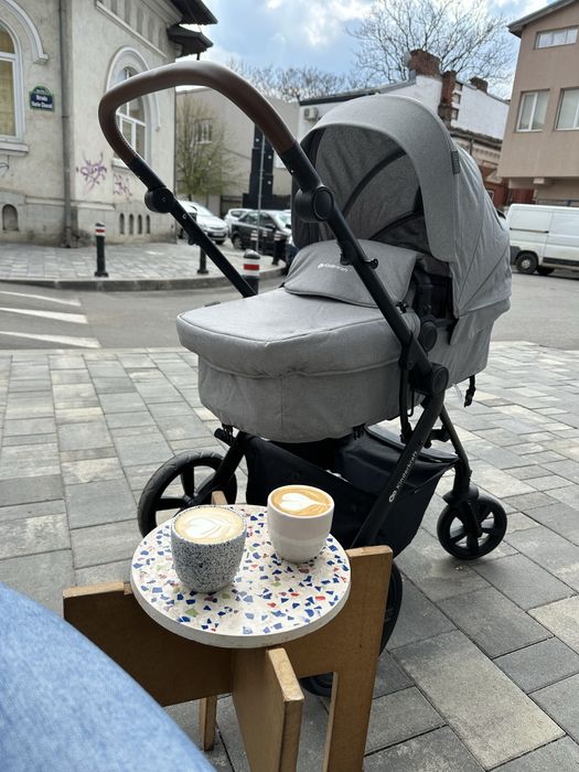 Carucior 3 in 1 KINDERKRAFT A-Tour gri-negru - stare excelenta