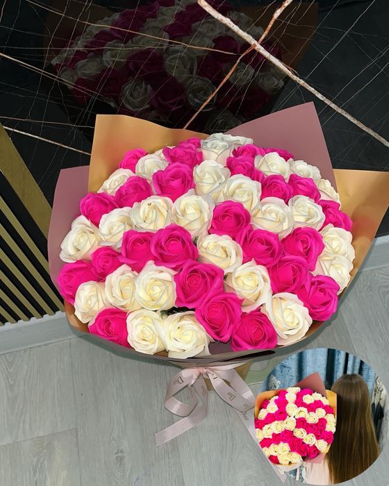 АКЦИЯ 101 роза со скидкой 20.мың. 51 роза 12.мың (негізгі баға 20 мың)