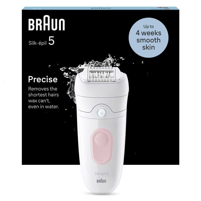 Epilator Braun Silk-épil 5 5-000 Wet & Dry, 28 de pensete, 2 viteze