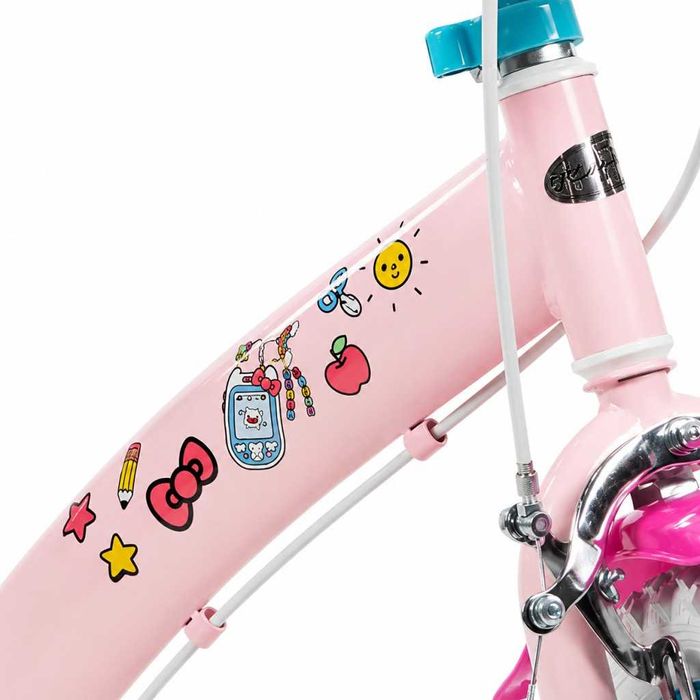 Детски велосипед Hello Kitty/ Bluey 16" с помощни колела, кошница и столче за кукли