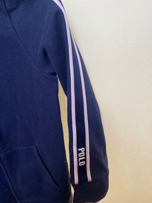 Pulover Polo Ralph Lauren, 8-10 ani, unisex, albastru, bumbac, fermoar