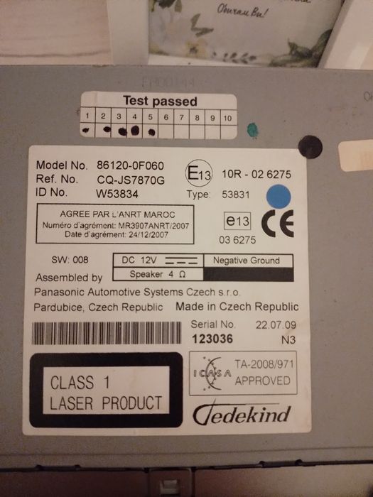 Оригинално  СИДИ за Тойота 2015г.изключителво запазено! Като ново!