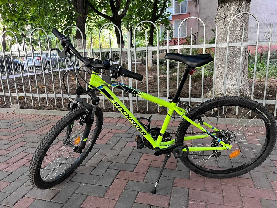 Vand Bicicleta MTB Rockrider ST500 24inch Galben Fluo Copii 9-12 ani
