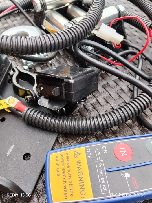 Instalație electrică troliu 3000lbs+role+cirlig+placa