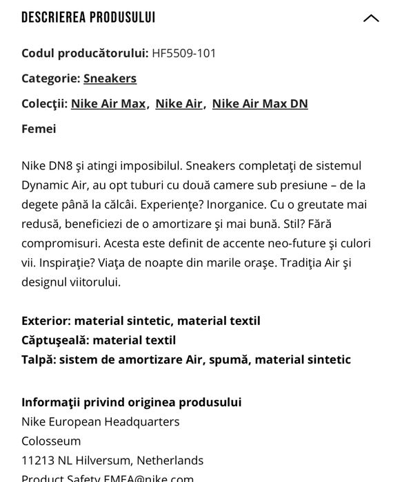 Adidasi nike noi dama