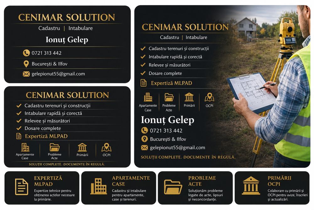 Inginer Topograf: Cadastru, Intabulare, Certificat de Edificare