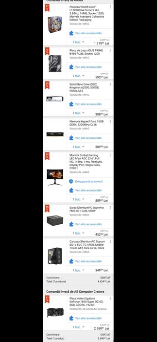 Pc gaming i7-10700 gtx 1660 super