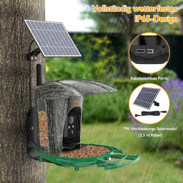 Инсталация за наблюдение на птици Lollyes Bird Feeder с камера