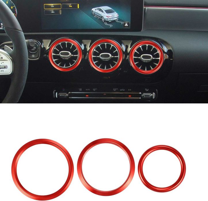 5 броя рингове за въздуховоди червени или златни Mercedes A/B/GLA/CLA