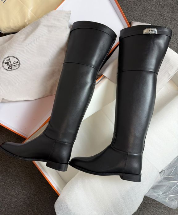 Hermes high tight boots sz.39 дамски чизми Хермес