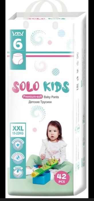 Подгузники-трусики Solo kids Premium XXL, 42 шт