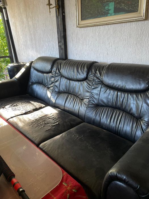 Doar azi reducere !!  Set canapea pat + 2 fotolii !!