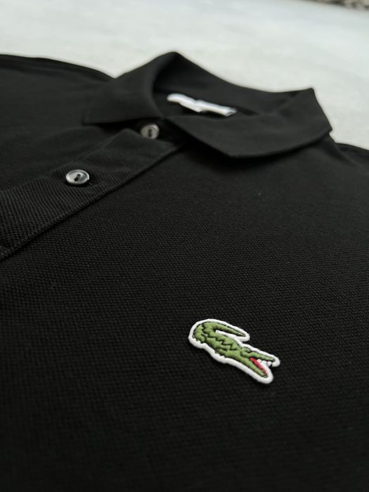 Lacoste Slim Fit Mens Size M (4) Black Polo Shirt Cotton Pique