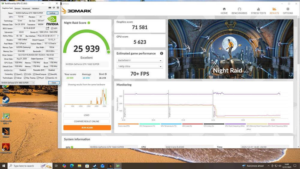 PC Gaming i5 6500 + GTX 1660 Super + 16GB RAM + Monitor 144Hz