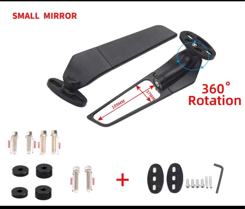 Oglinzi moto universale tip Rizoma racing aripi  wings Honda Yamaha