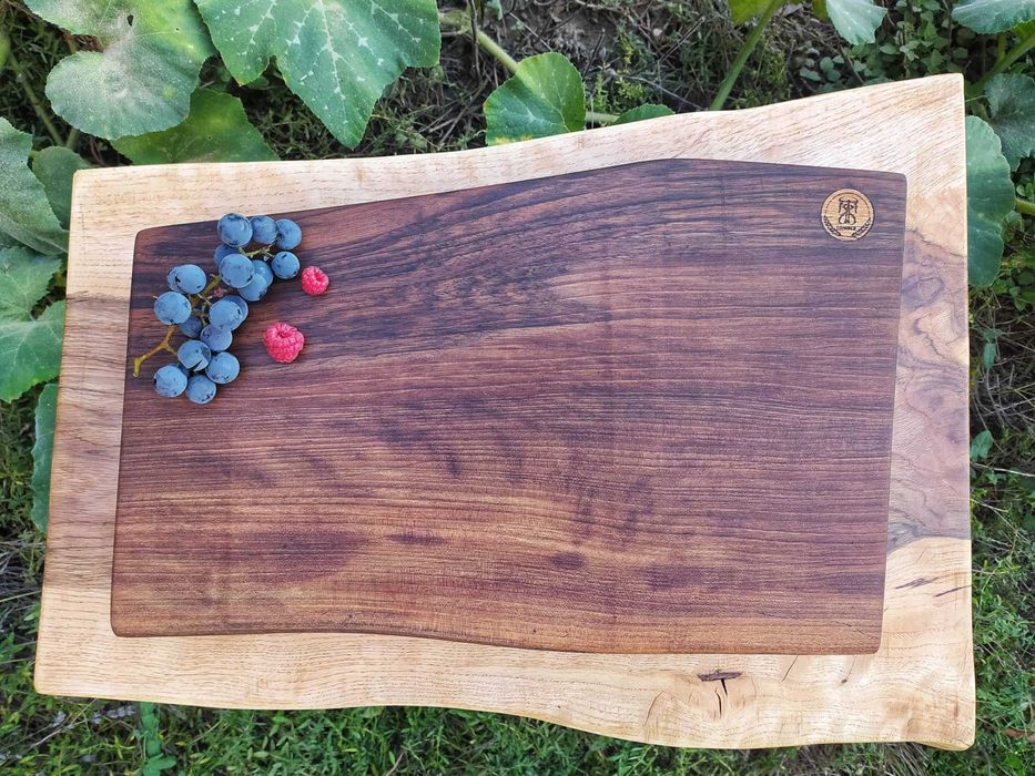 Дъски за рязане и сервиране/Butcher block/chef дъска  - масивен орех