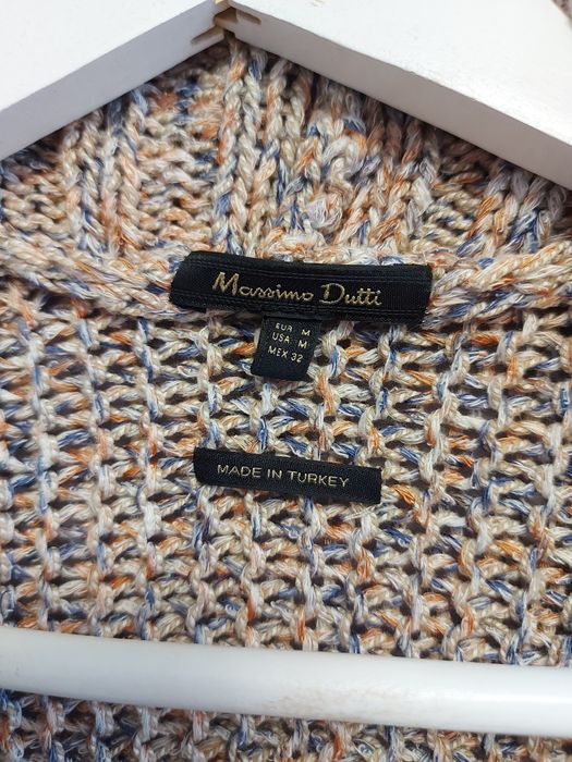 Cardigan Massimo Dutti, tricotat, melanj bej crem,casual, marime M