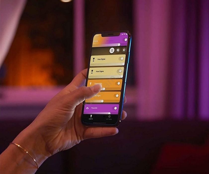 Spot LED smart PHILIPS HUE Fugato, 4 x 5.7W, 1400lm, IP20, negru