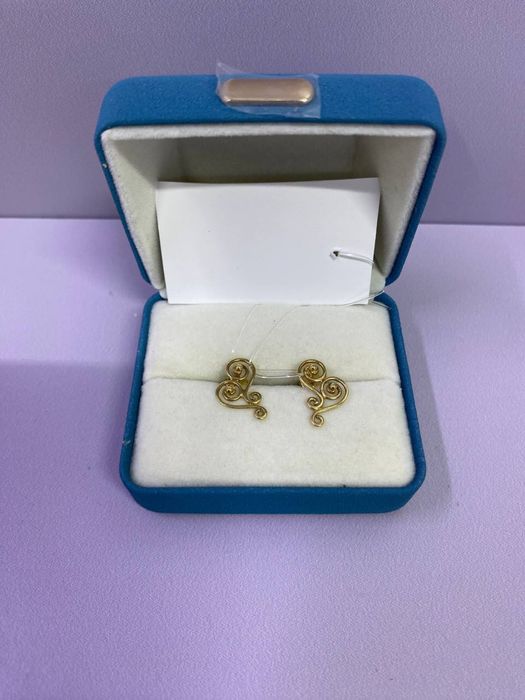 Золотые серьги пусеты #КО34703