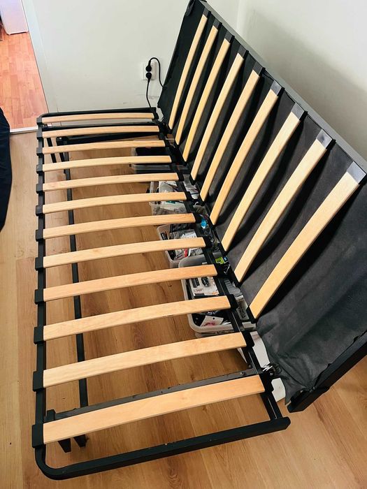 NYHAMN Cadru canapea extensibilă ikea 3 locuri, + 2 saltele 70x200 noi !