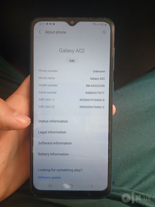 Samsung galaxy a02 sotiladi