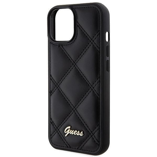 Guess guhcp15spsqsqsk iphone 15 / 14 / 13 black hardcase quilted metal
