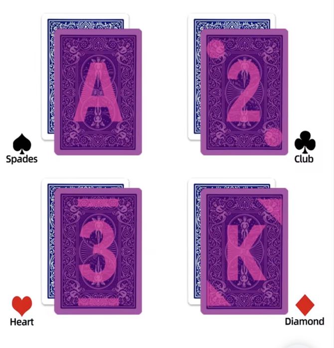 Carti Poker masluite cu Cerneala IR si Lentile IR - Ideal pt Trucuri