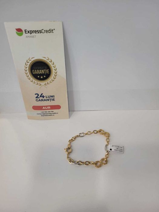 Bratara aur 14k 6.93g 19.5cm (Iulius Mall)(B-4629) Garantie 2 ani!