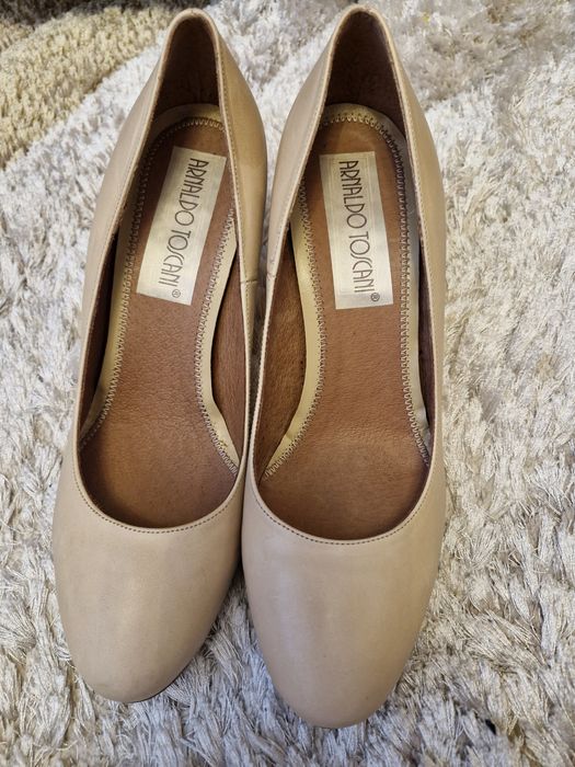 Pantofi bej piele 40