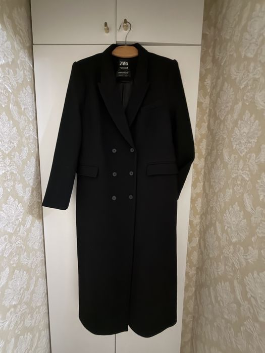 Пальто Zara размер 48 черное