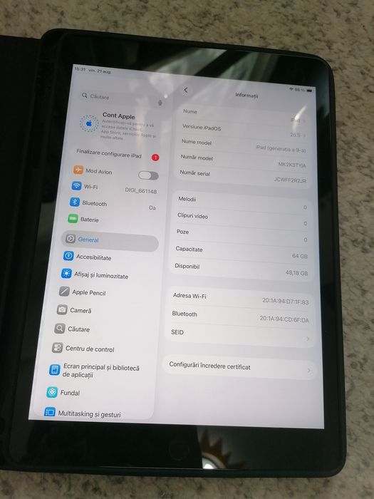 IPad generația 9 wifi stare perfecta